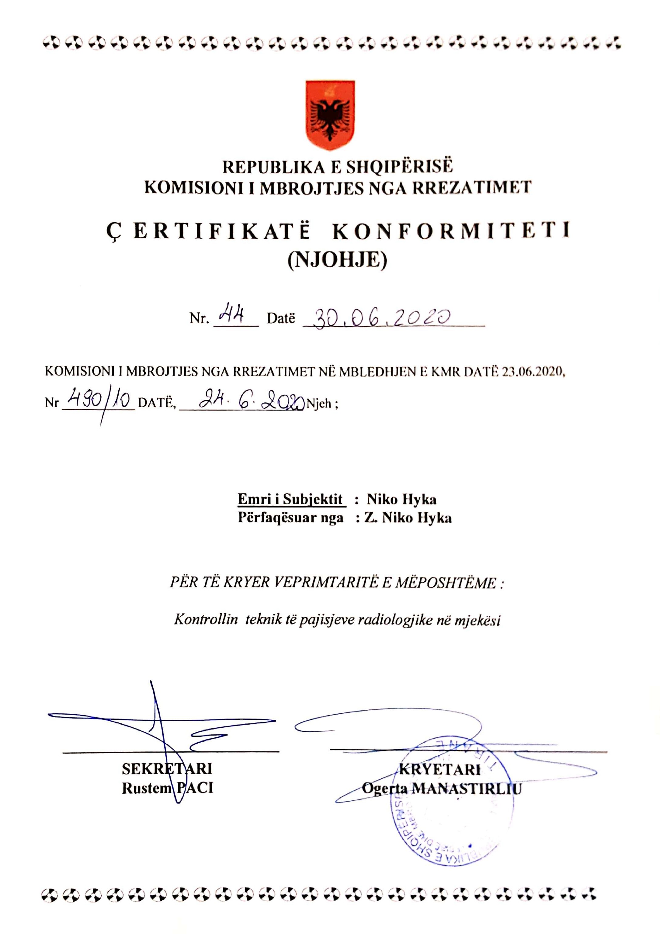 certifikata zmr niko final